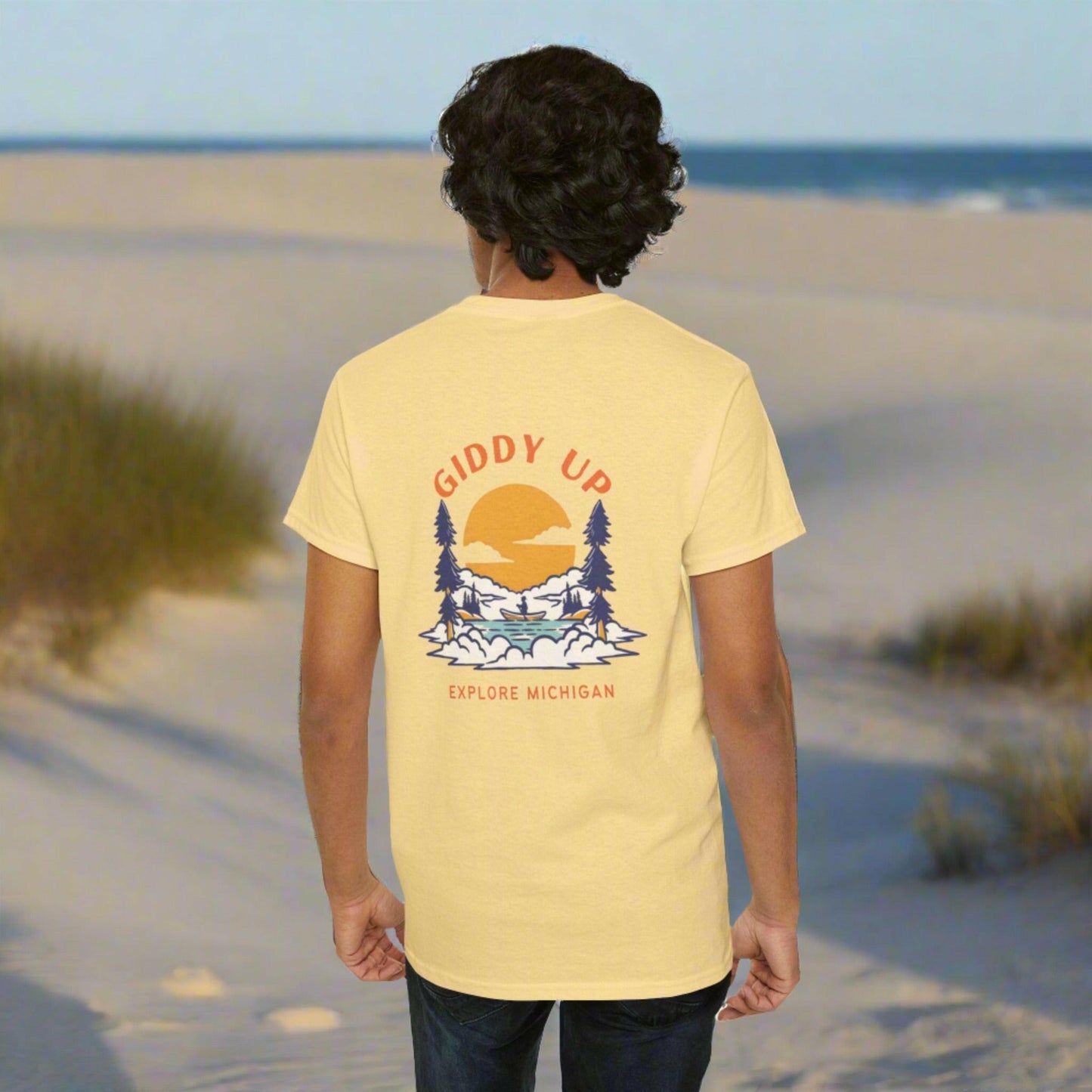 Giddy Up - Explore Michigan Unisex Heavy Cotton Tee