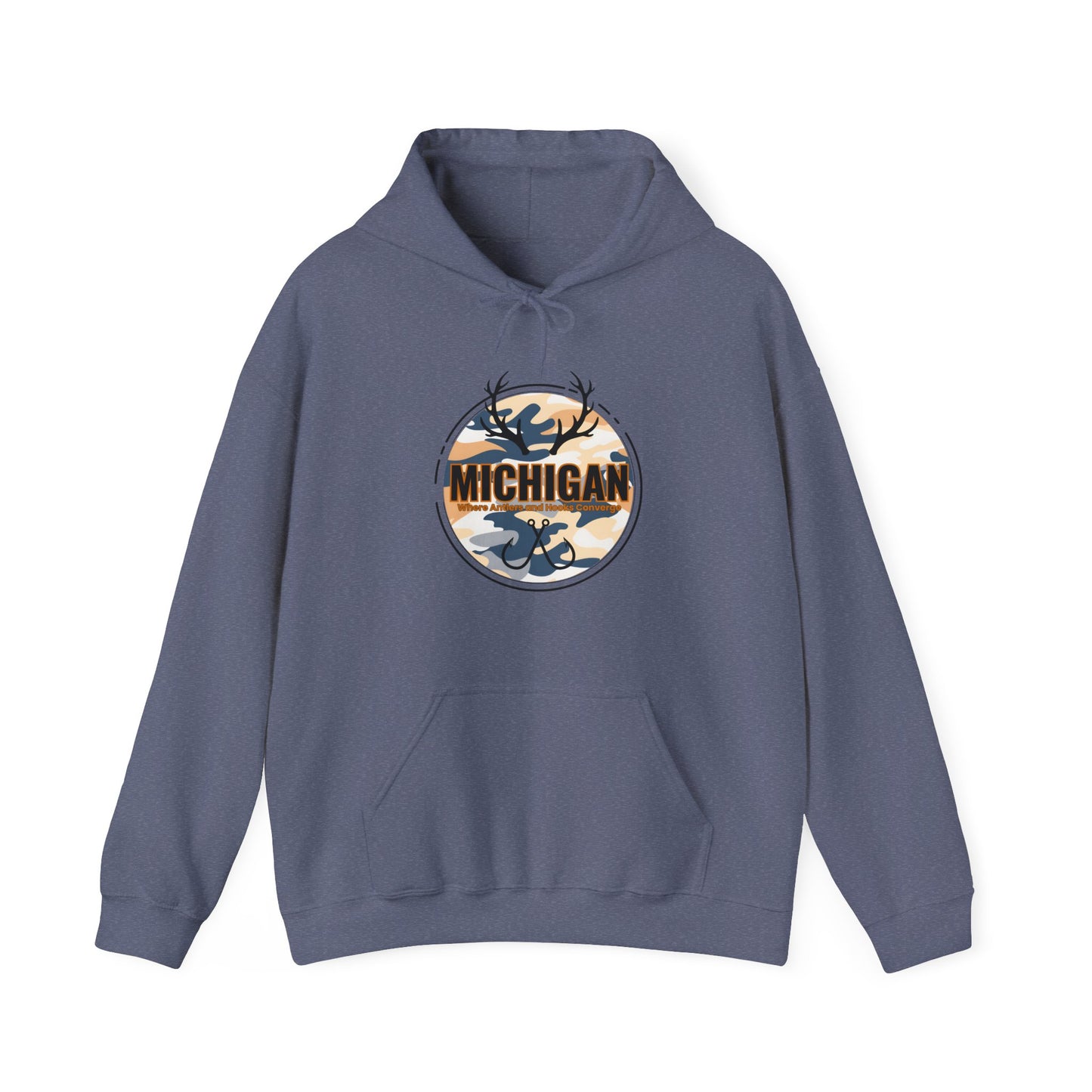 Michigan Antler & Hooks Unisex Heavy Blend™ Hoodie