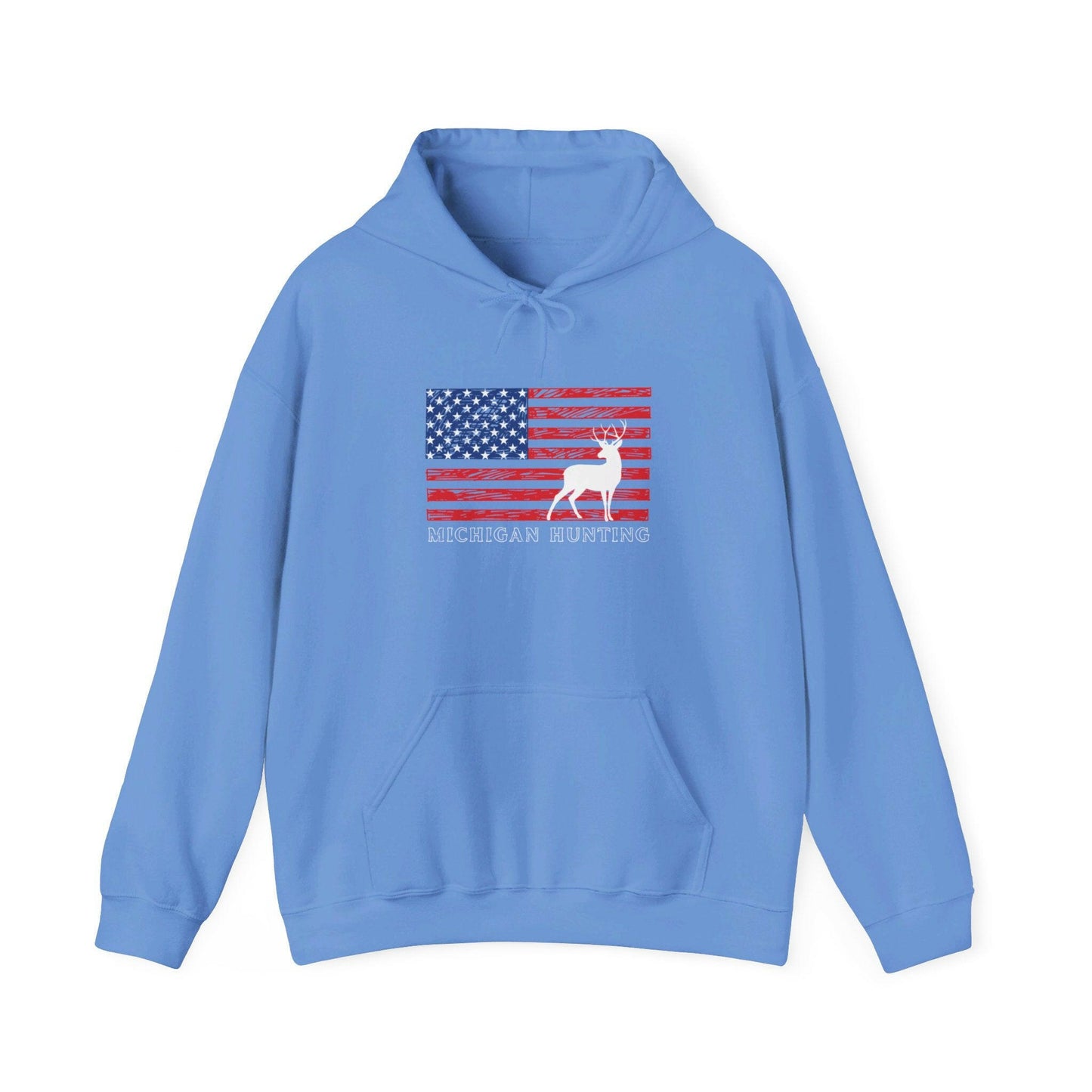 Michigan Hunting USA Flag Unisex Hoodie