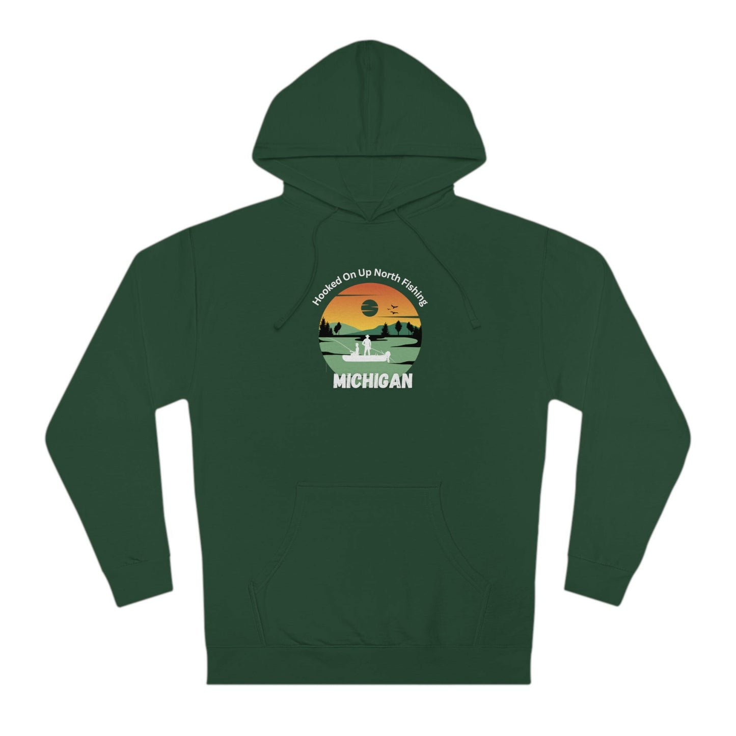 Up North Gone Fishing Michigan Hoodie