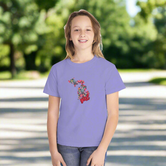 Lil' Michigan Girl Youth Midweight Tee