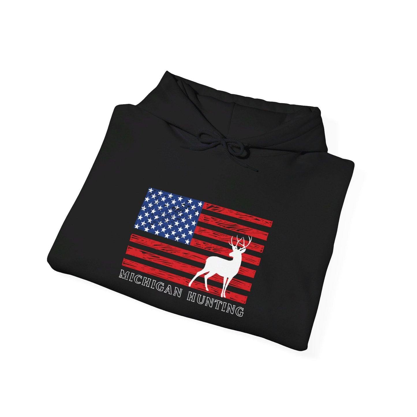 Michigan Hunting USA Flag Unisex Hoodie