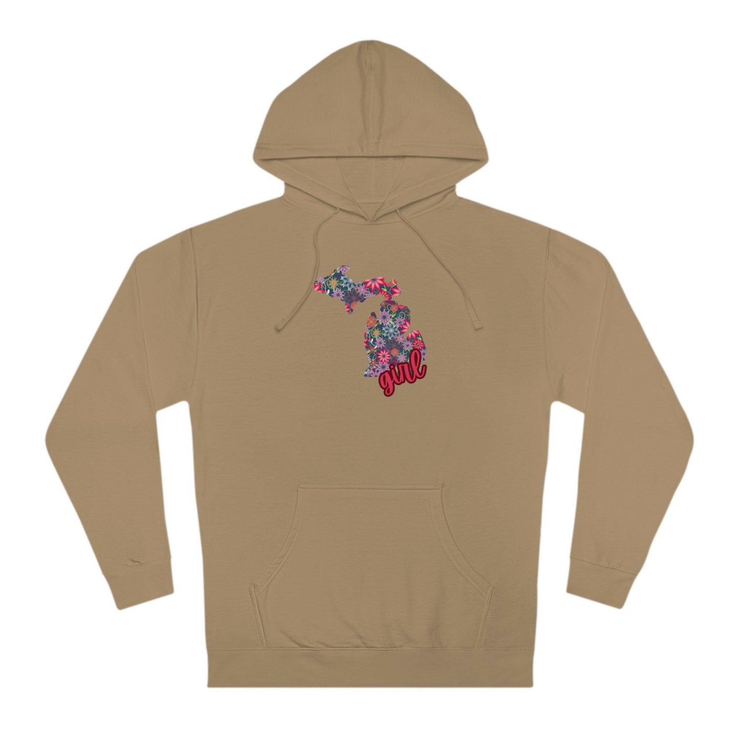 Michigan Girl Floral Hoodie