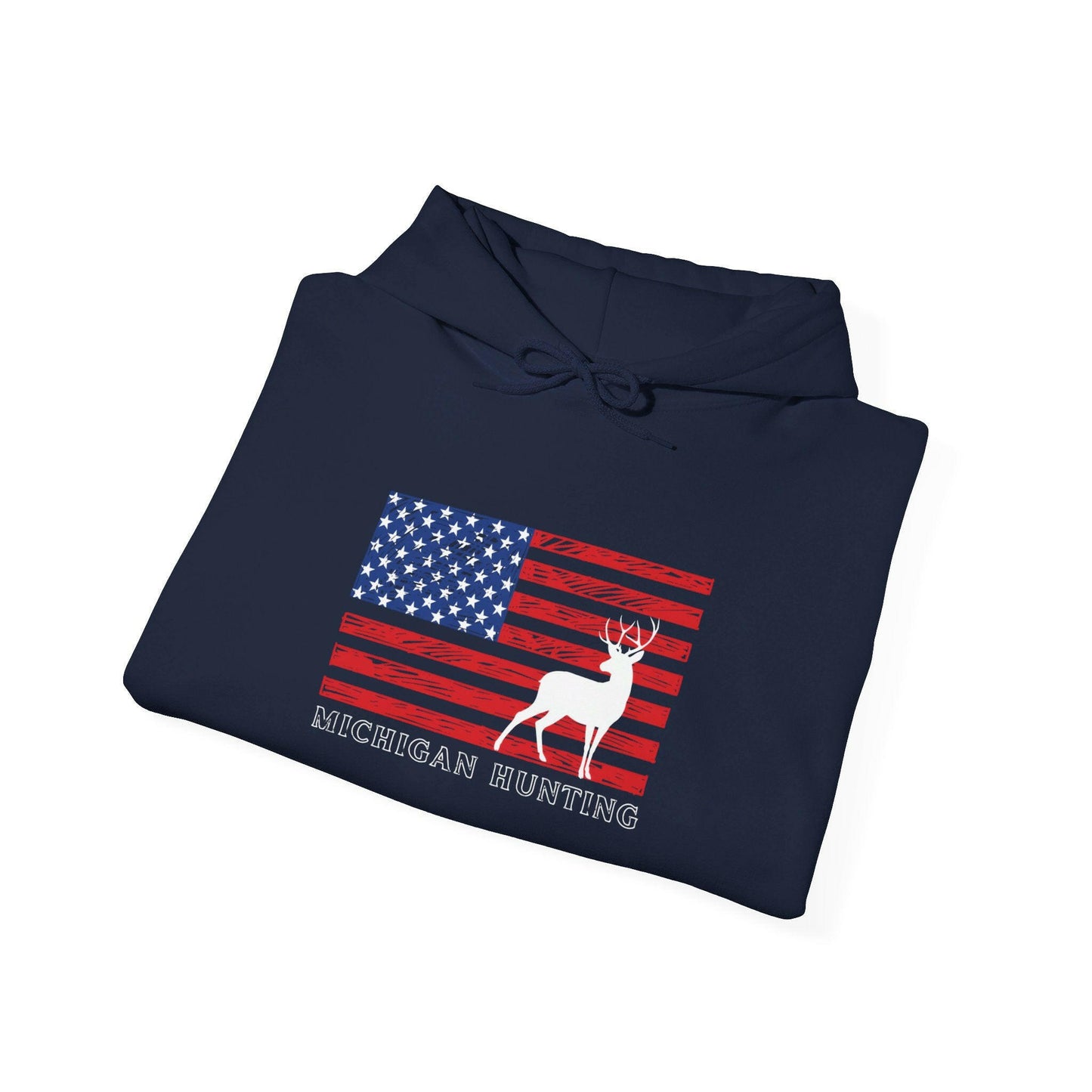 Michigan Hunting USA Flag Unisex Hoodie