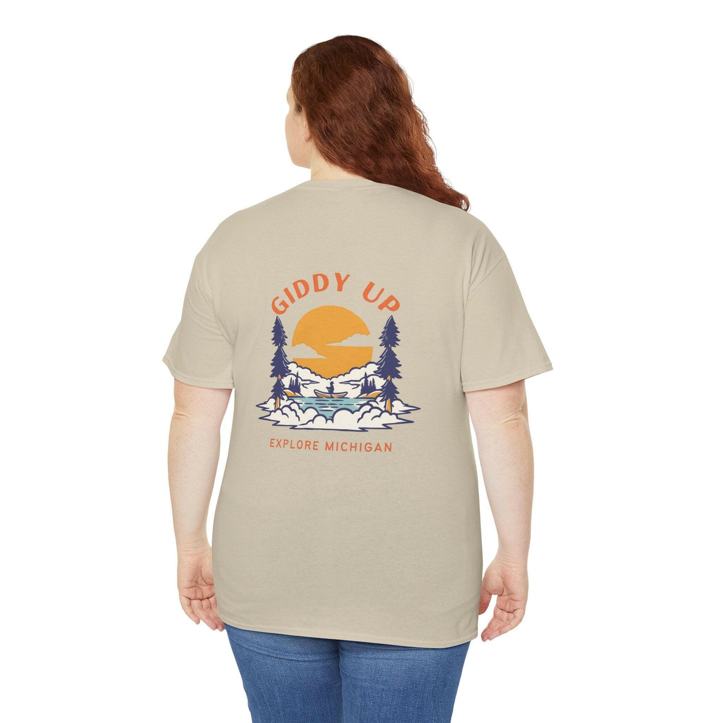 Giddy Up - Explore Michigan Unisex Heavy Cotton Tee