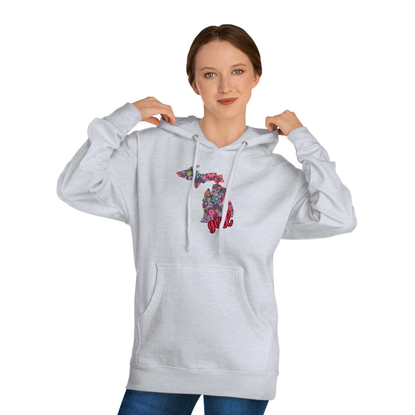 Michigan Girl Floral Hoodie